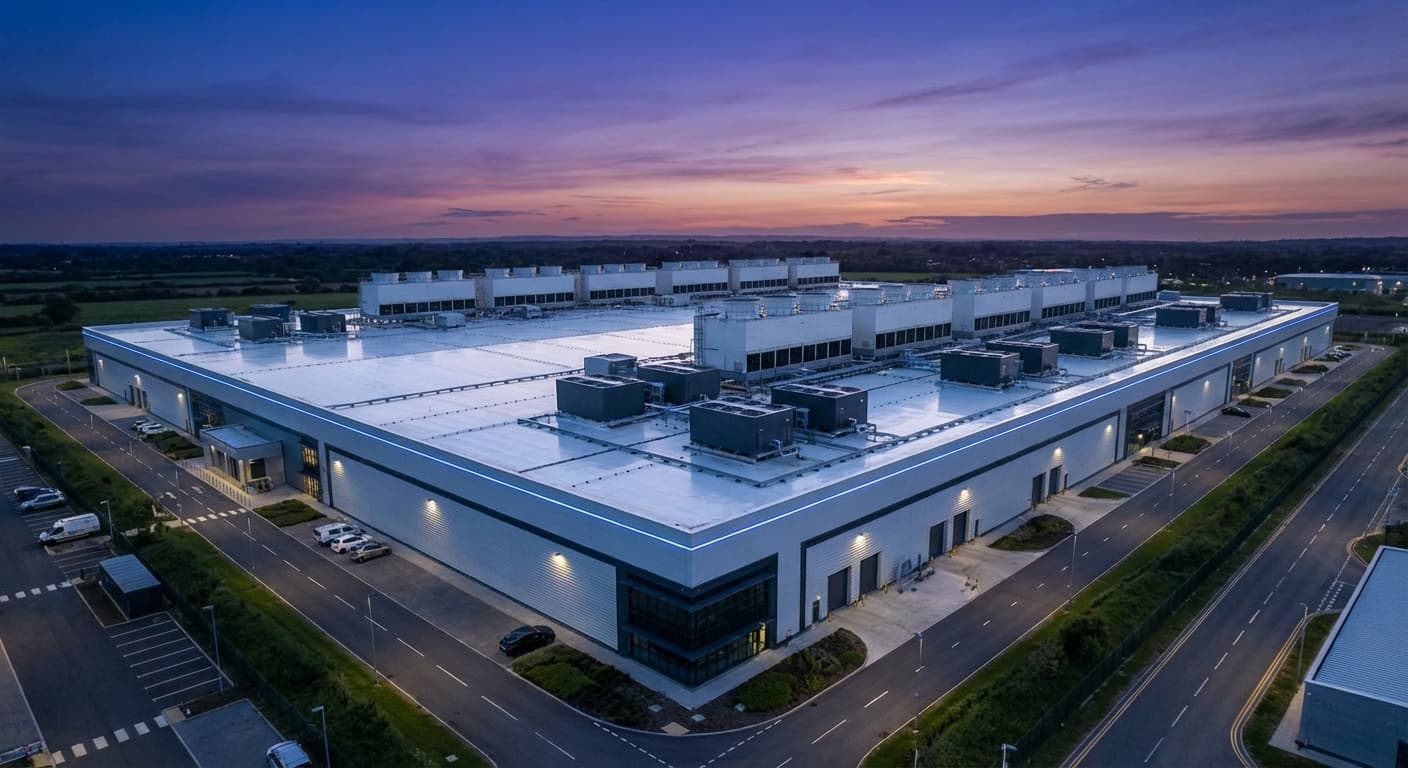 Fotorealistisches Rechenzentrum mit Cloud-Infrastruktur - GCP-Geodatendienste im Massstab