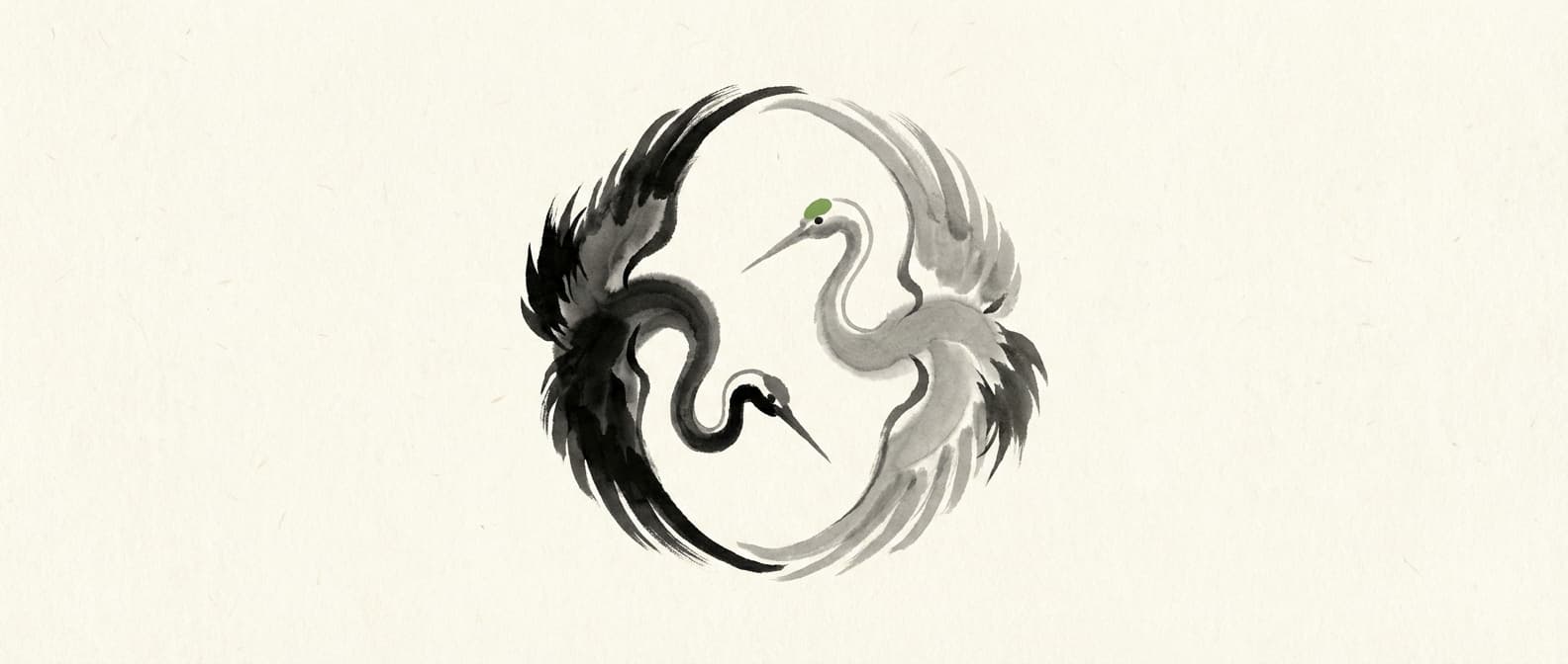 Sumi-e-Tuschemalerei, die AI Agents bei der autonomen Orchestrierung komplexer Geospatial-Workflows darstellt